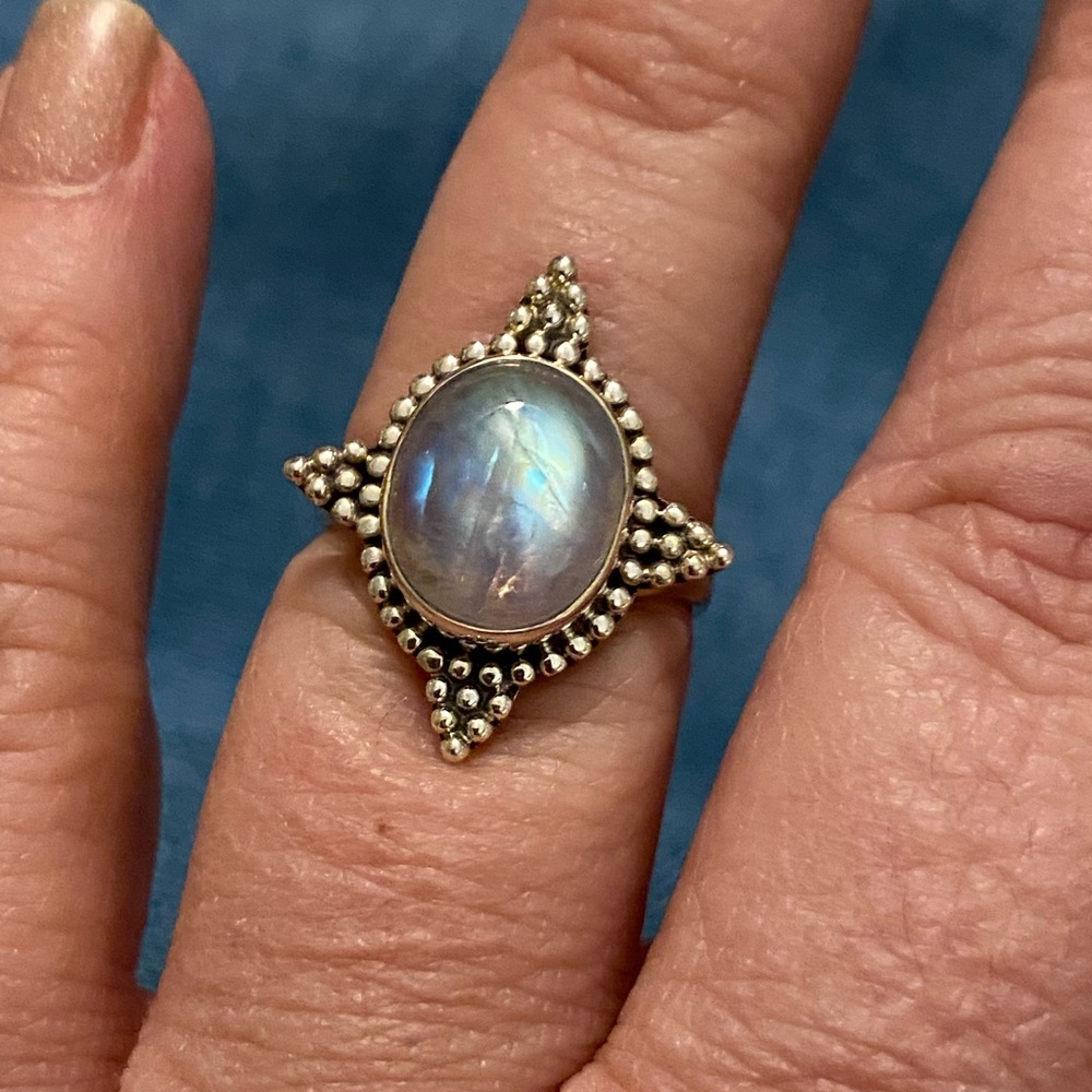 Silver Moonstone Ring - image 1